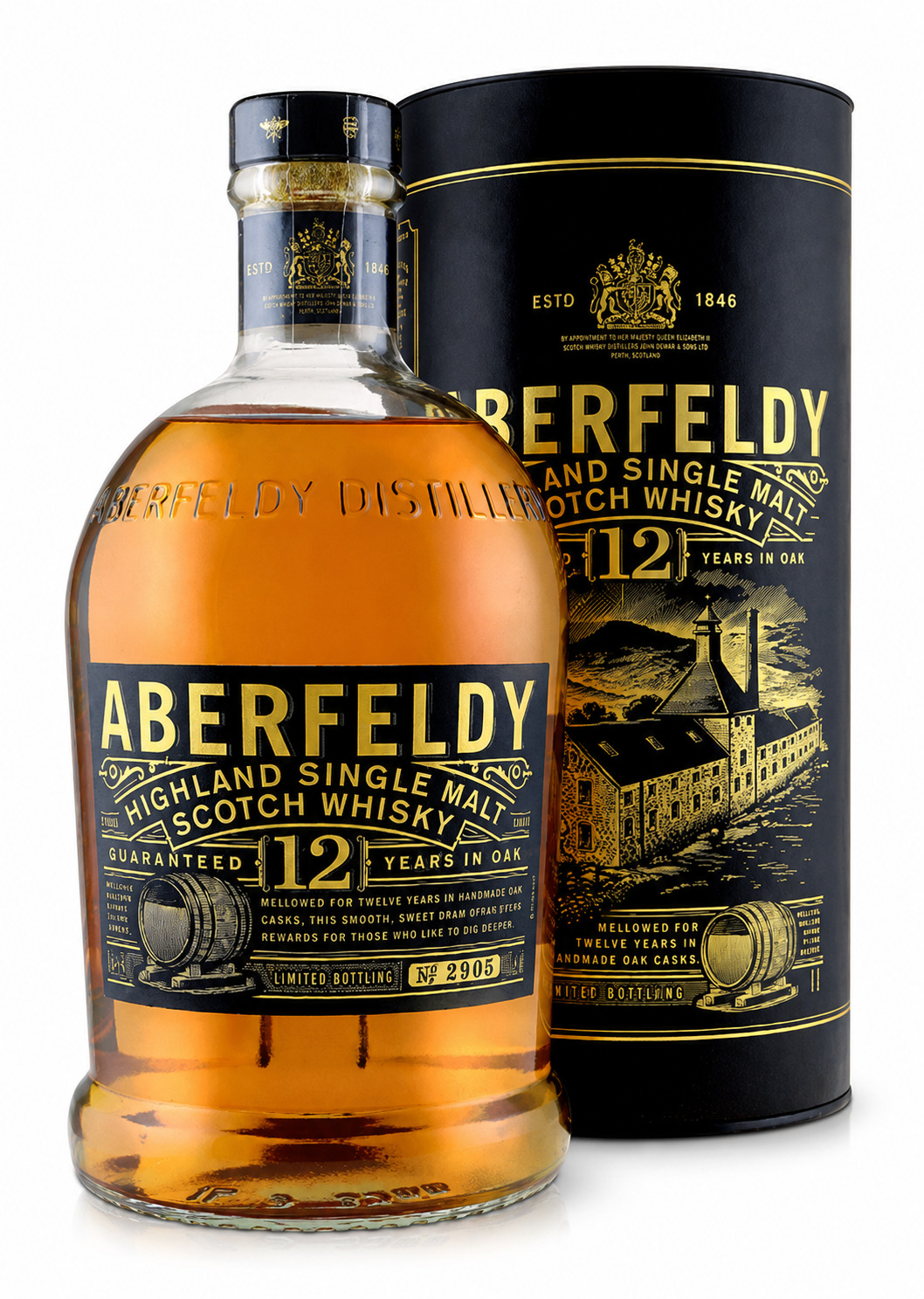 Aberfeldy 12 Jahre Highland Single Malt Scotch Whisky - 1 Liter 40% vol
