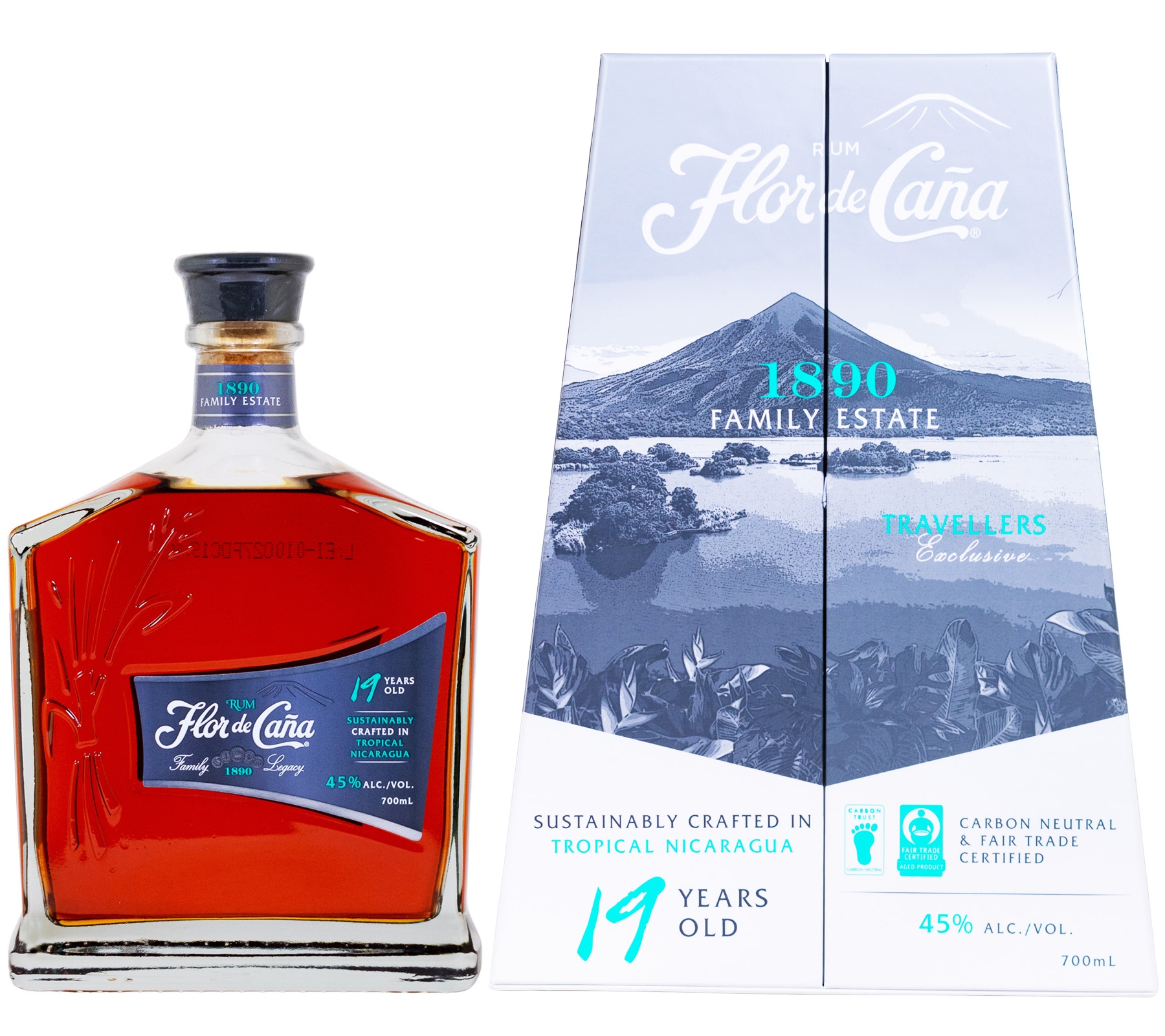 Flor de Cana 19 Jahre Rum - 0,7L 45% vol Flor de Cana 19 Jahre Rum - 0,7L 45% vol