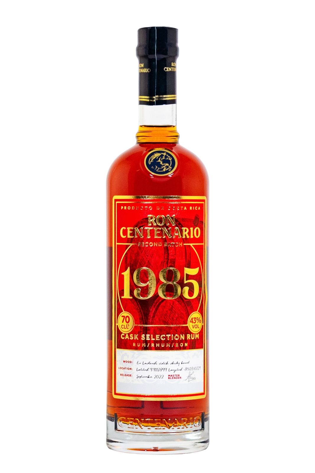 Ron Centenario 1985 Second Batch limited Edition - 0,7L 43% vol