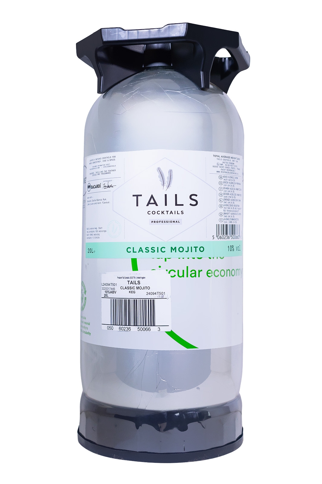 Tails Classic Mojito KEG GASTRO-FASS - 20L 10% vol Tails Classic Mojito KEG GASTRO-FASS - 20L 10% vol