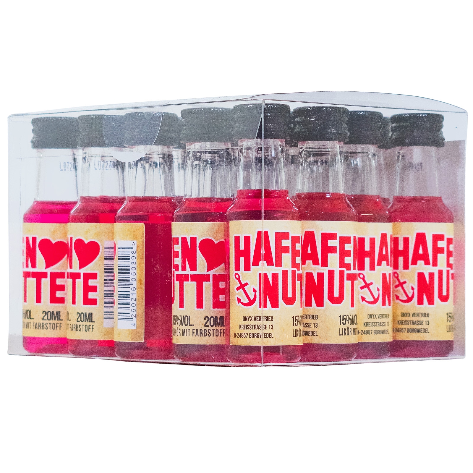 Paket [20 x 0,02L] Hafennutte Likör - 0,4L 15% vol