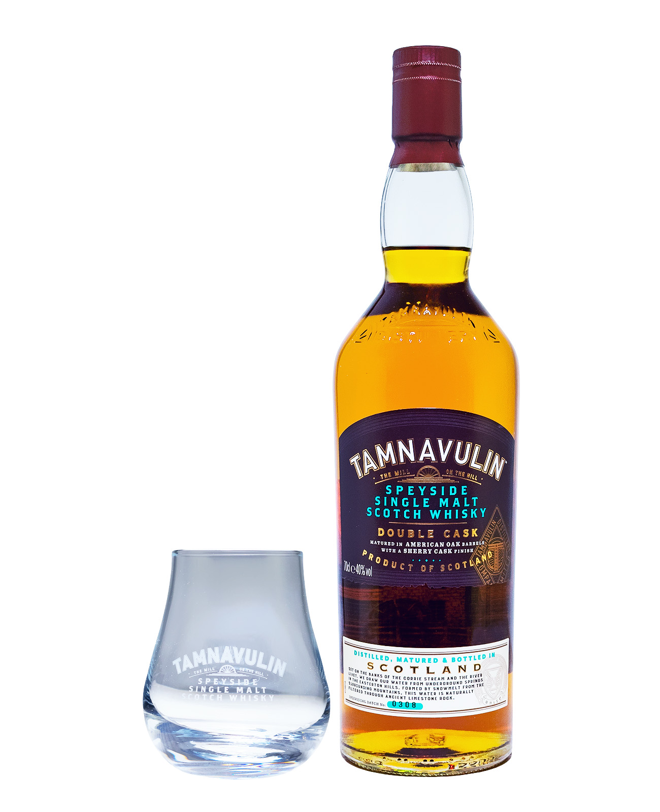 Tamnavulin Double Cask Speyside mit Glas in Geschenkverpackung - 0,7L 40% vol