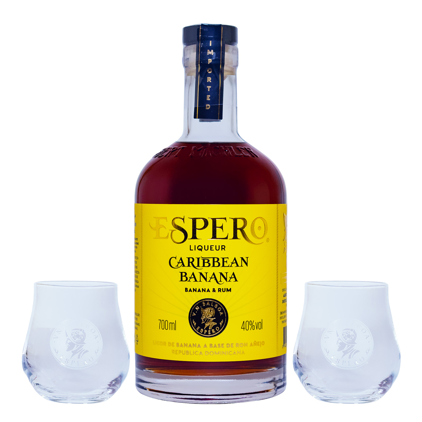 Espero Caribbean Banana Geschenkset - 0,7L 40% vol