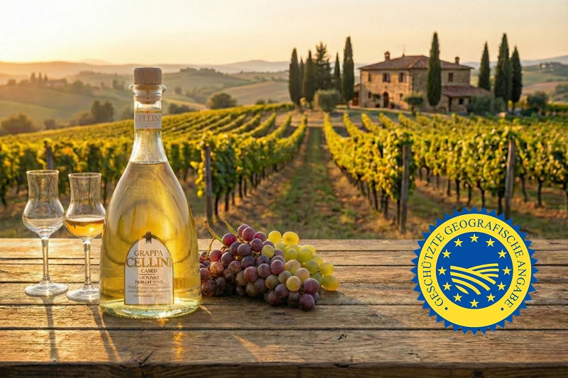 Grappa mit geografische Angaben Siegel