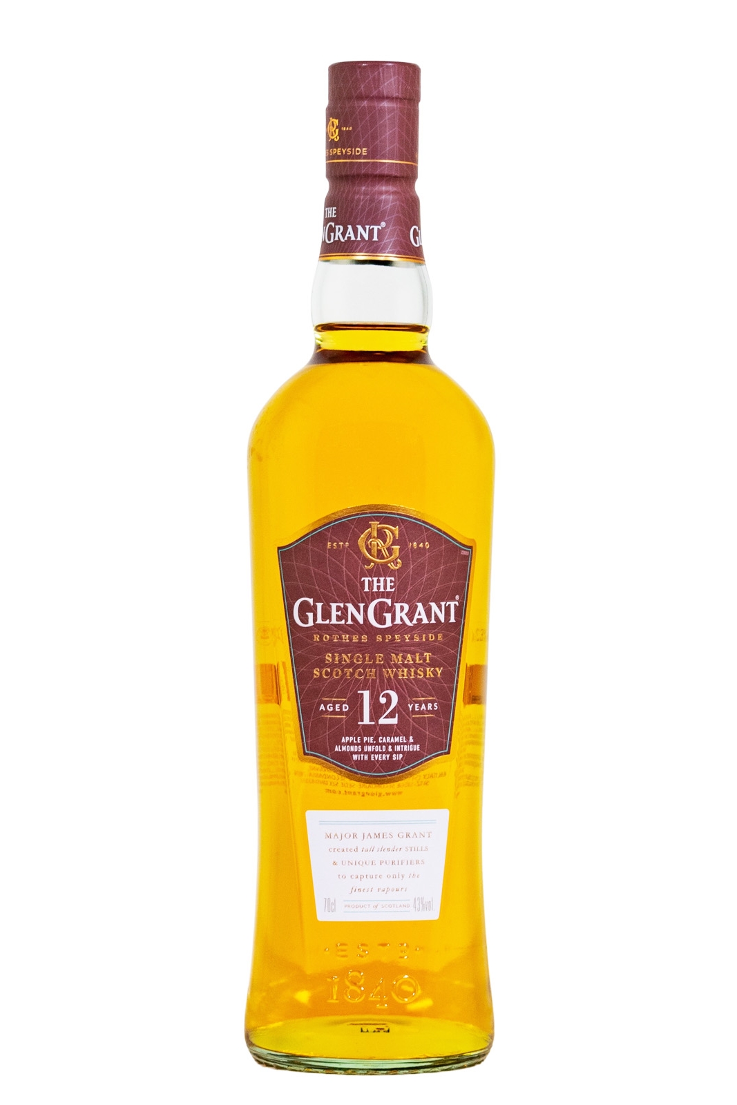 Glen Grant 12 Jahre Speyside Single Malt Scotch Whisky - 0,7L 43% vol