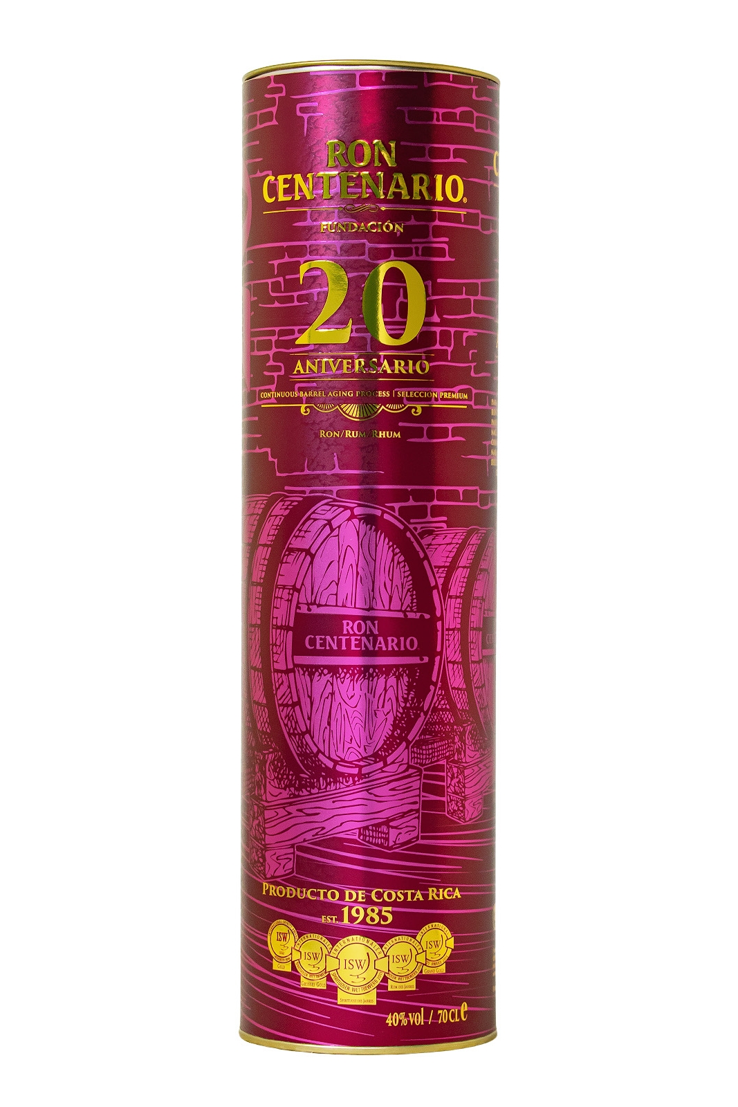 Ron Centenario 20 Jahre Sistema Solera Rum - 0,7L 40% vol