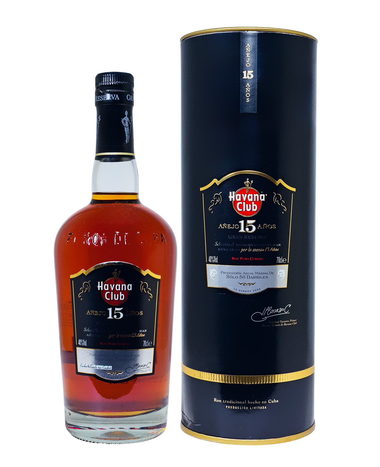 Ohne GEPA: Havana Club Gran Reserva Anejo 15 Jahre Rum - 0,7L 40% vol