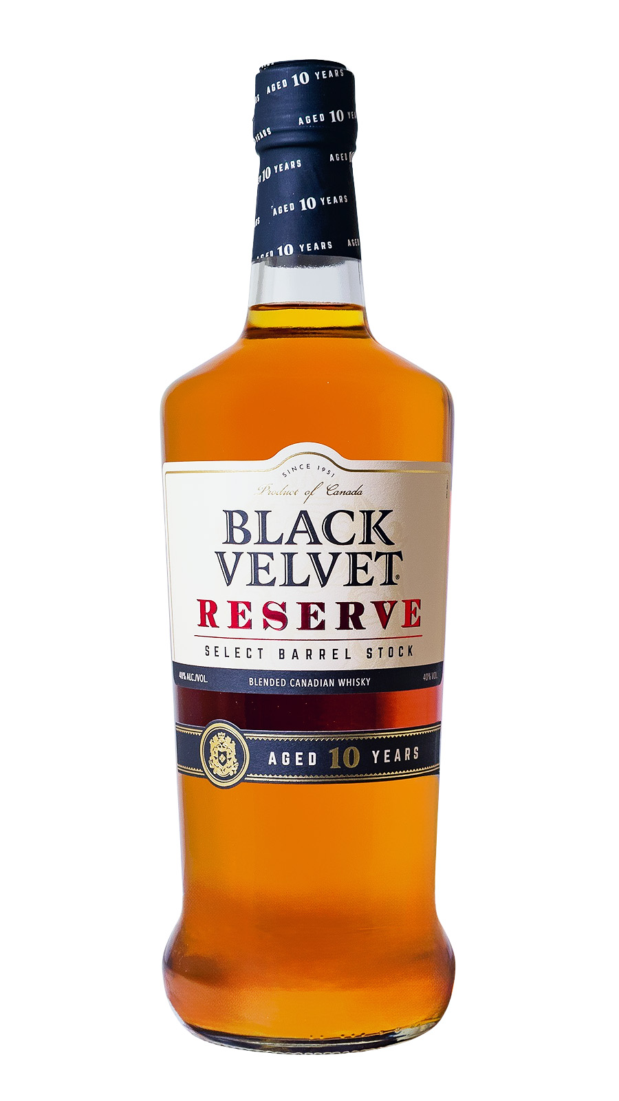 Black Velvet Reserve 10 Jahre Canadian Whisky - 1 Liter 40% vol (02.04.2025) Black Velvet Reserve 10 Jahre Canadian Whisky - 1 Liter 40% vol