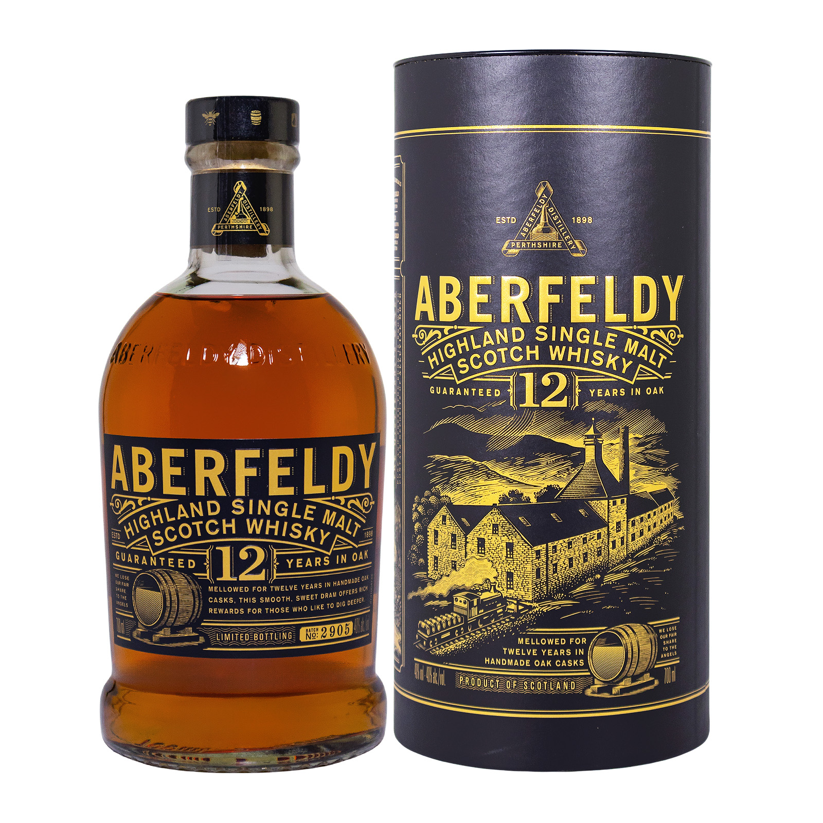 Aberfeldy 12 Jahre Highland Single Malt Scotch Whisky - 0,7L 40% vol