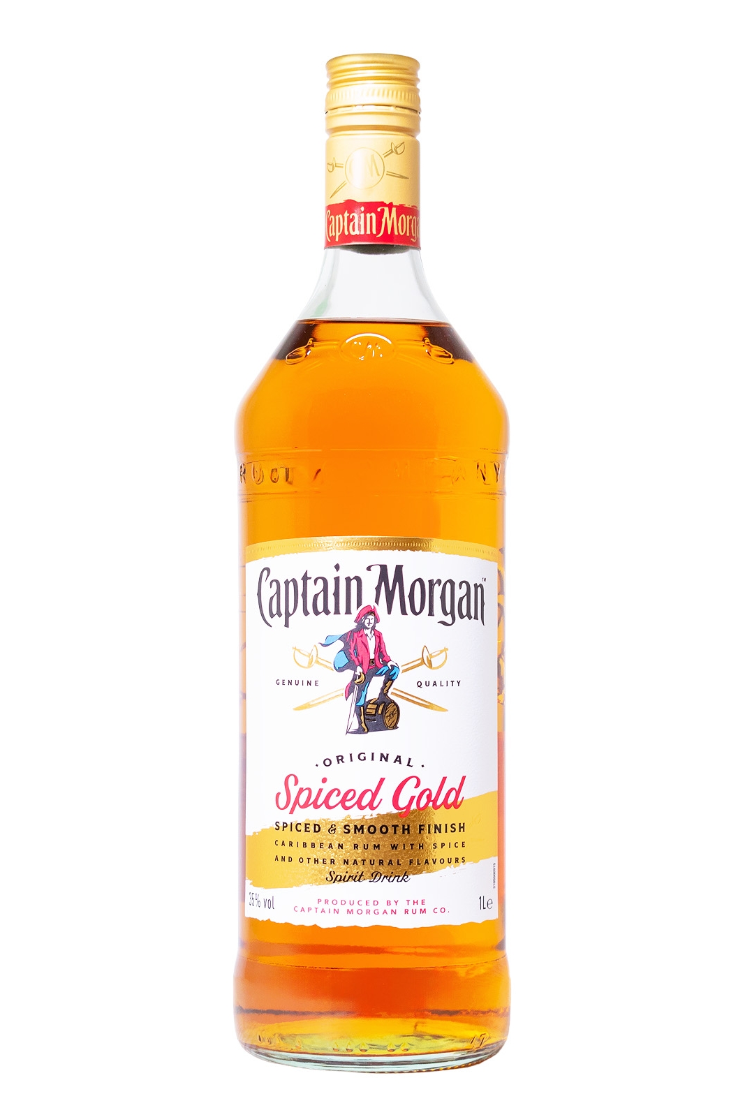 Captain Morgan Spiced Gold Spirituose - 1 Liter 35% vol