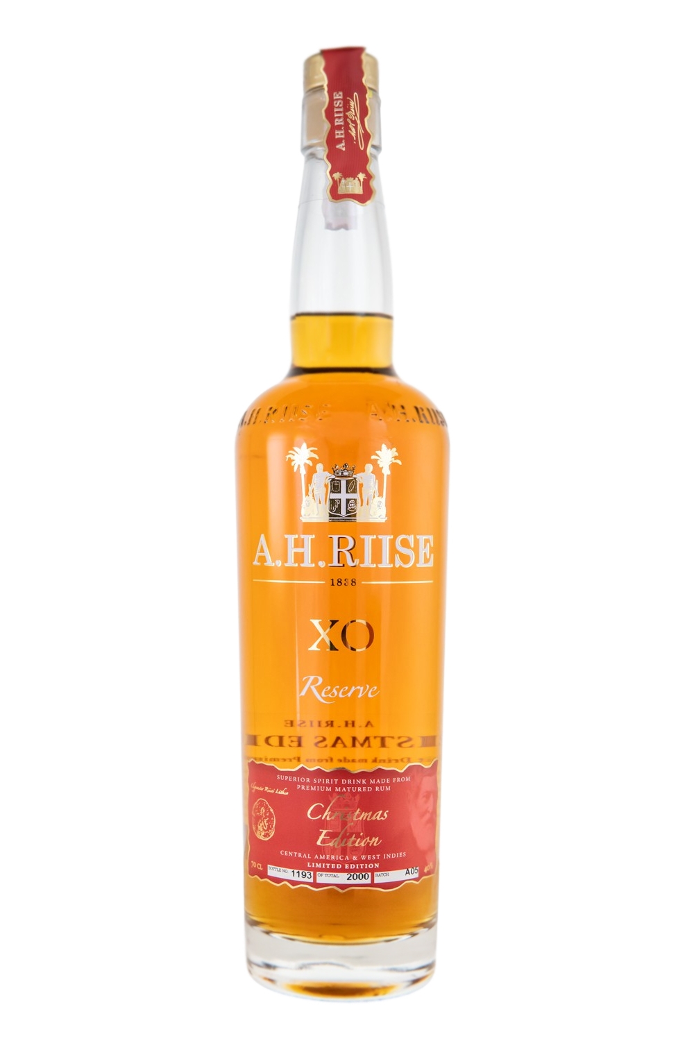 A.H. Riise XO Reserve Christmas Edition Spirituose auf Rum-Basis - 0,7L 40% vol