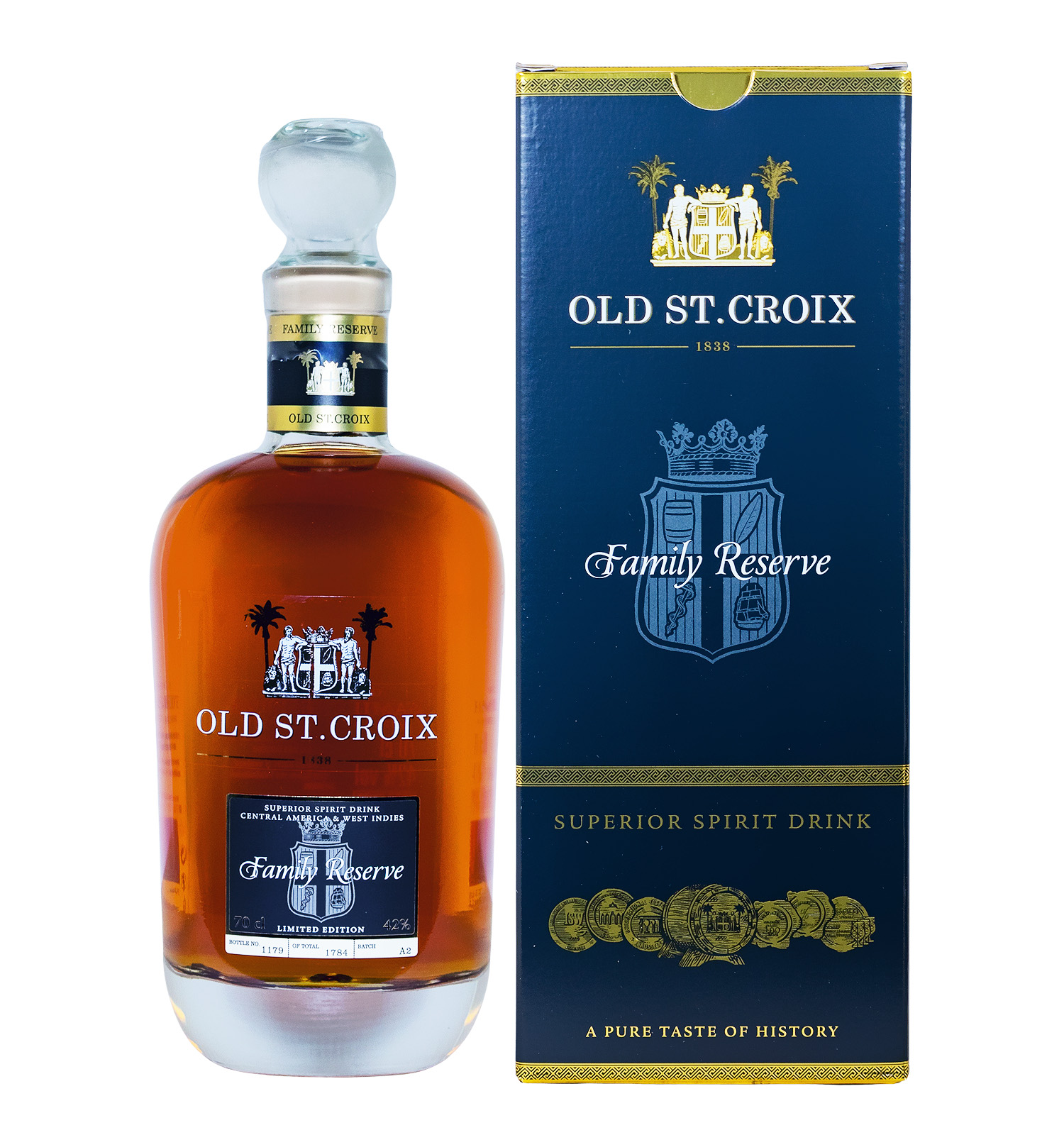 Old St. Croix Family Reserve Solera 1838 25 Jahre Spirituose auf Rum-Basis - 0,7L 42% vol