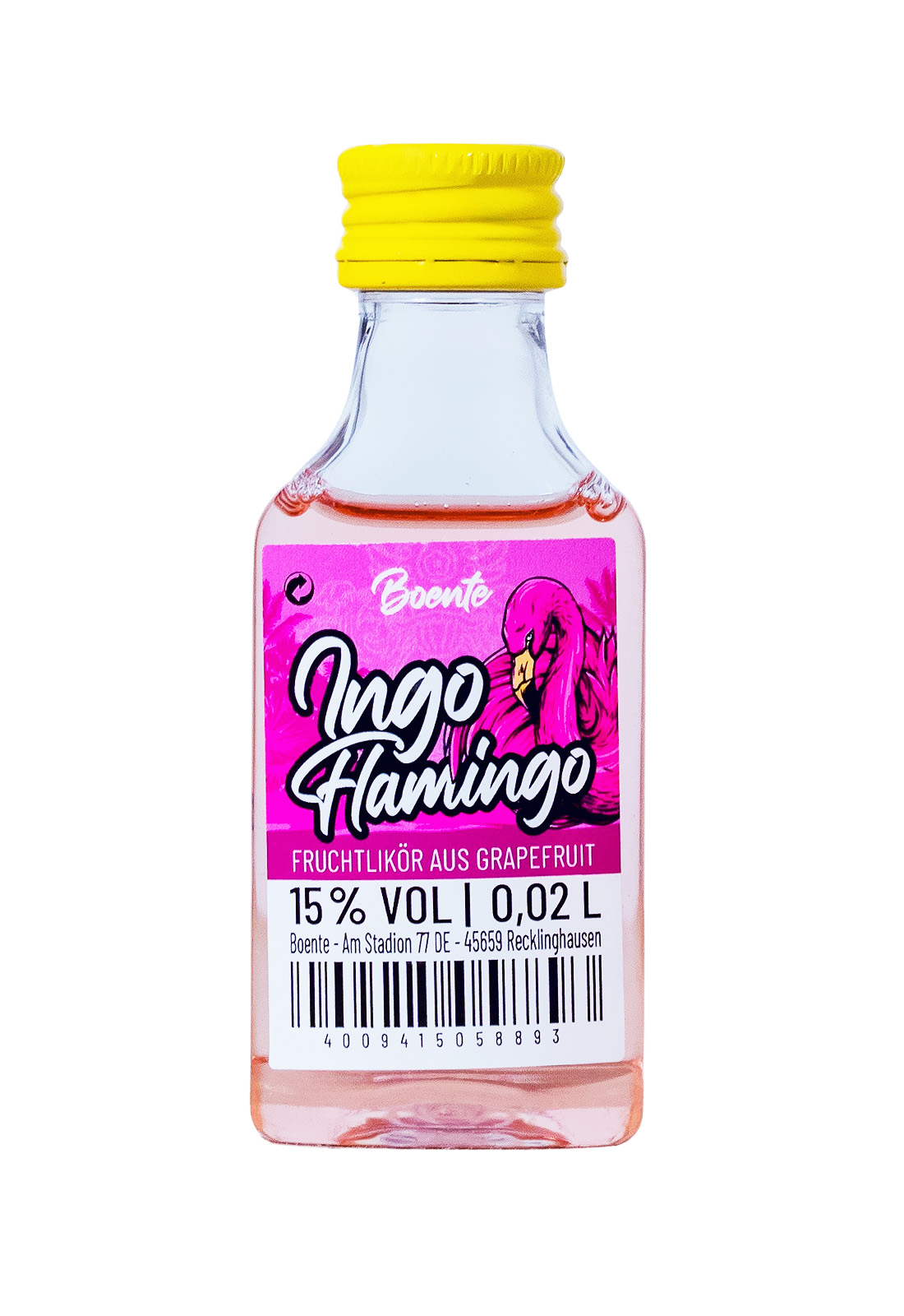 Boentes Ingo Flamingo PET Kurze Shots - 0,02L 15% vol