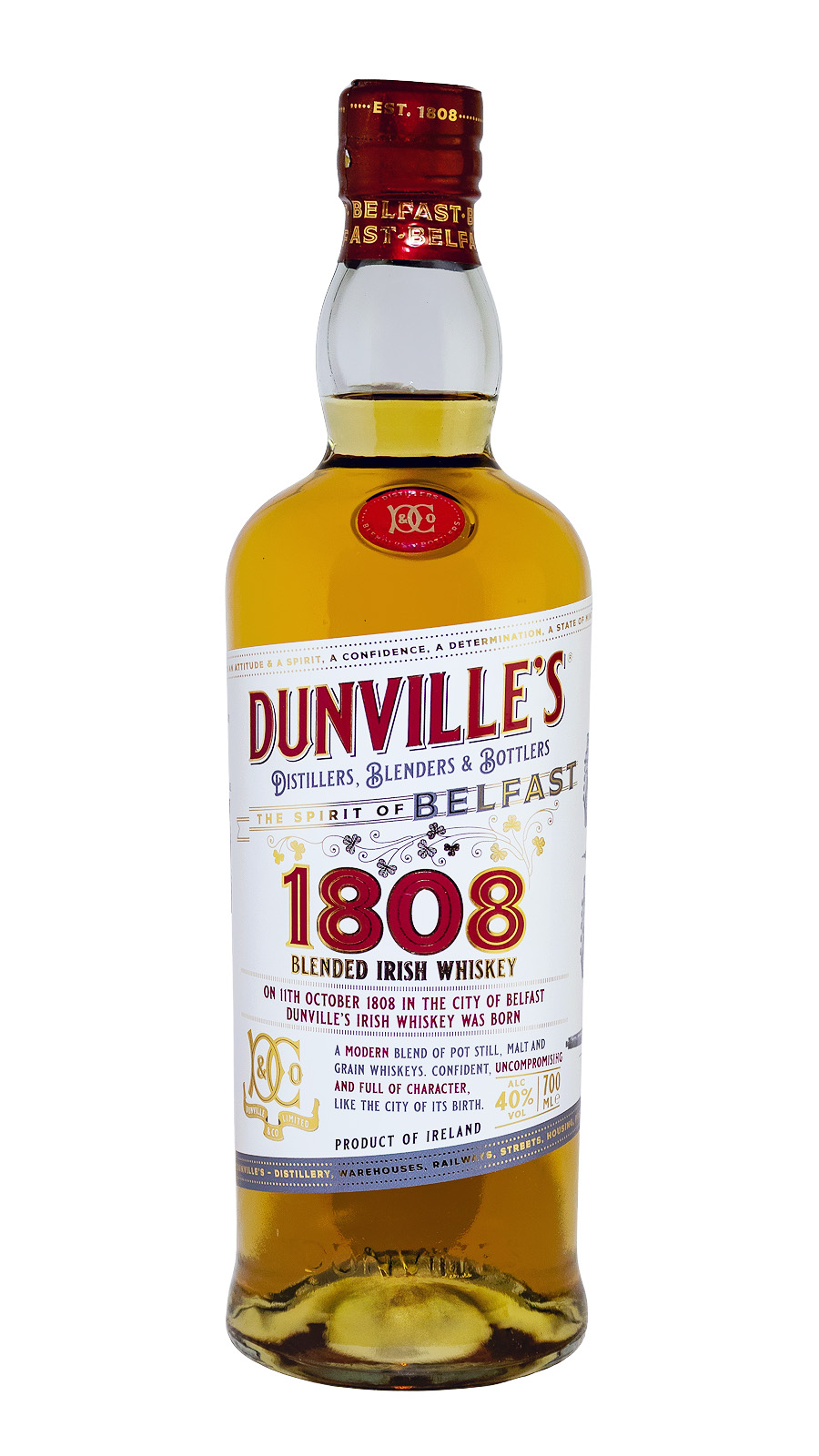 Dunvilles 1808 Irish Whiskey - 0,7L 40% vol
