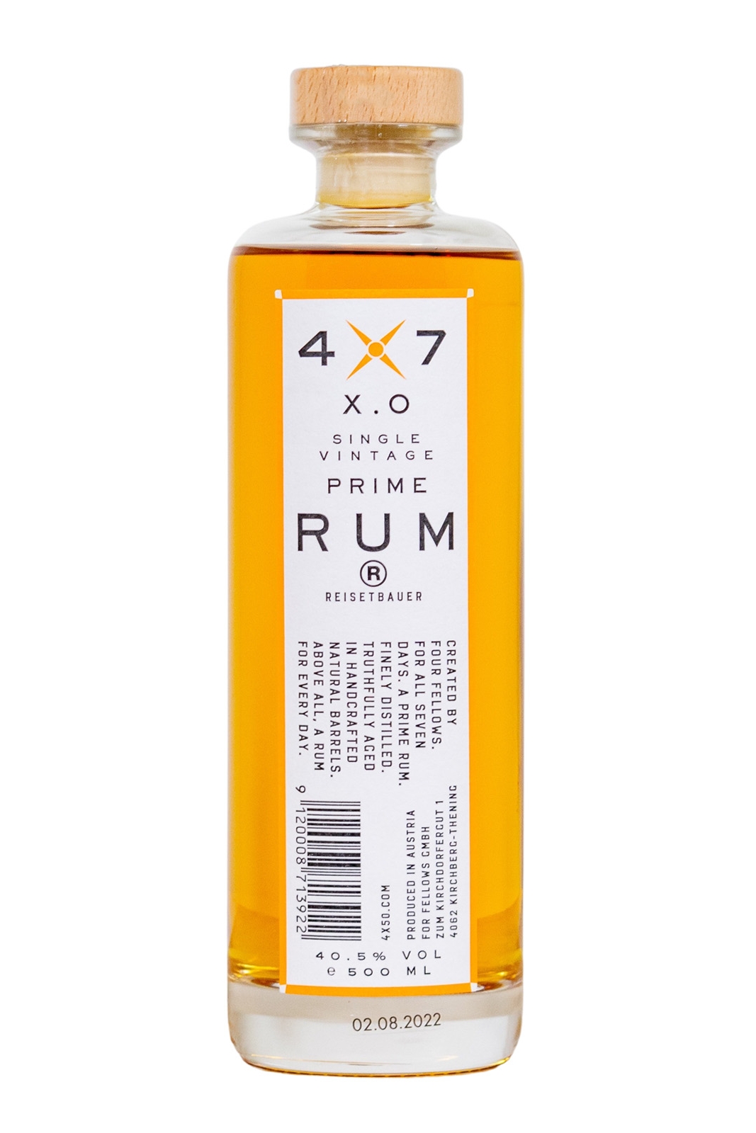4X7 X.O. Single Vintage Prime Rum - 0,5L 40,5% vol