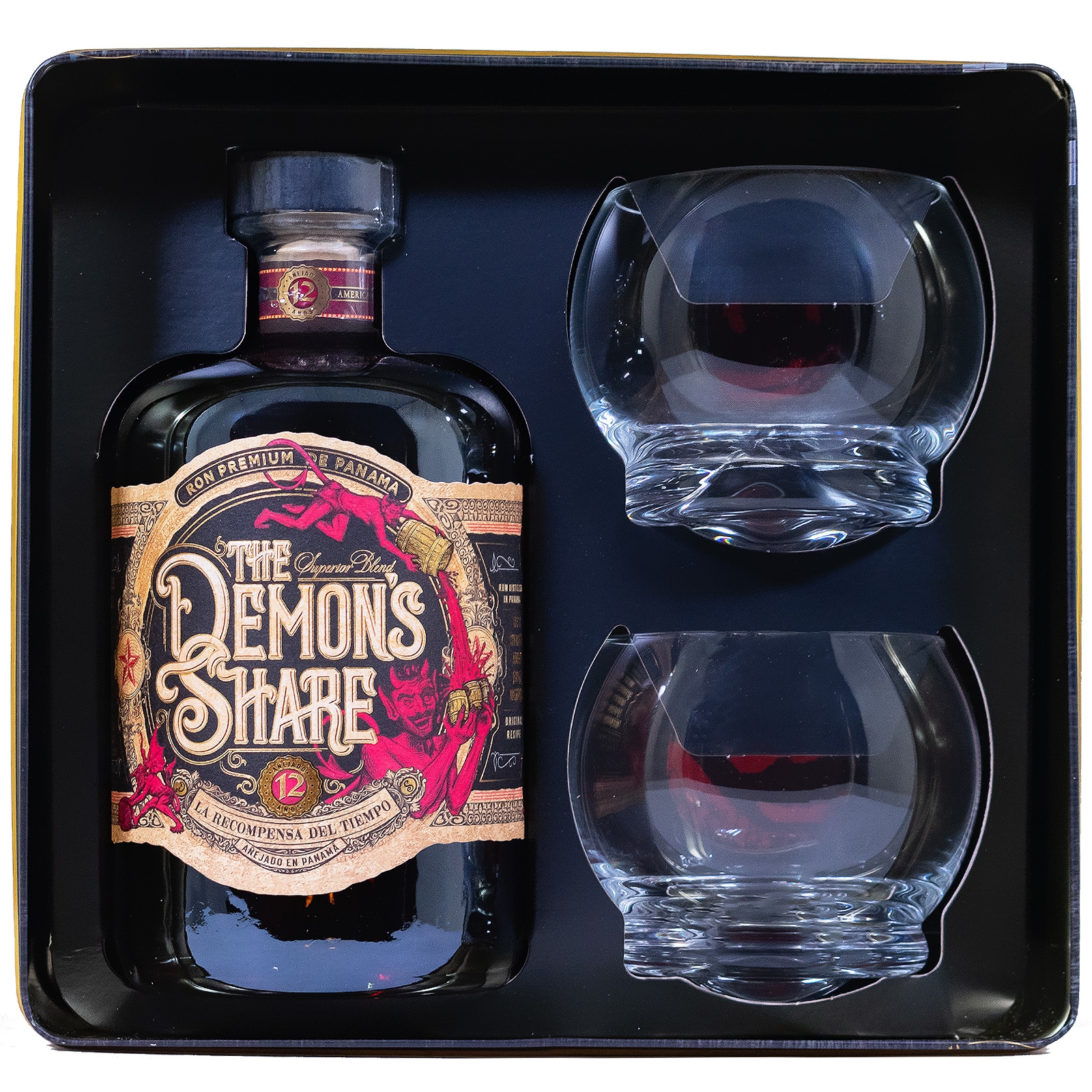 The Demons Share 12 Jahre mit 2 Gläsern - 0,7L 41% vol The Demons Share 12 Jahre mit 2 Gläsern - 0,7L 41% vol