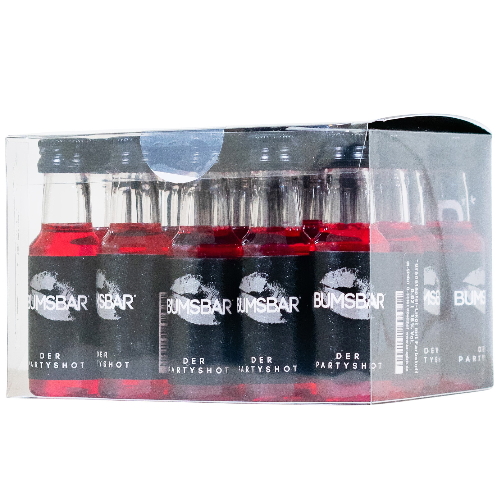 Paket [20x 0,02L] BUMSBAR Granatapfel-Likör PET - 0,4L 16% vol