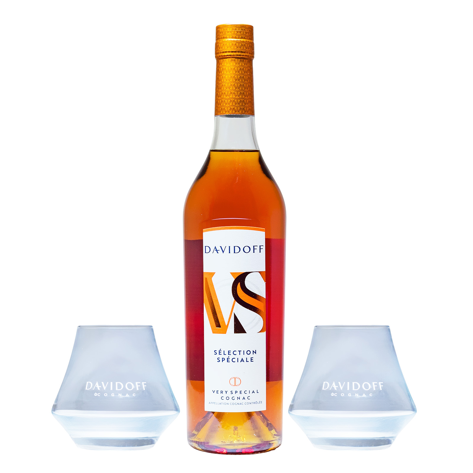 Davidoff VS Cognac Set mit 2 Gläsern - 0,7L 40% vol