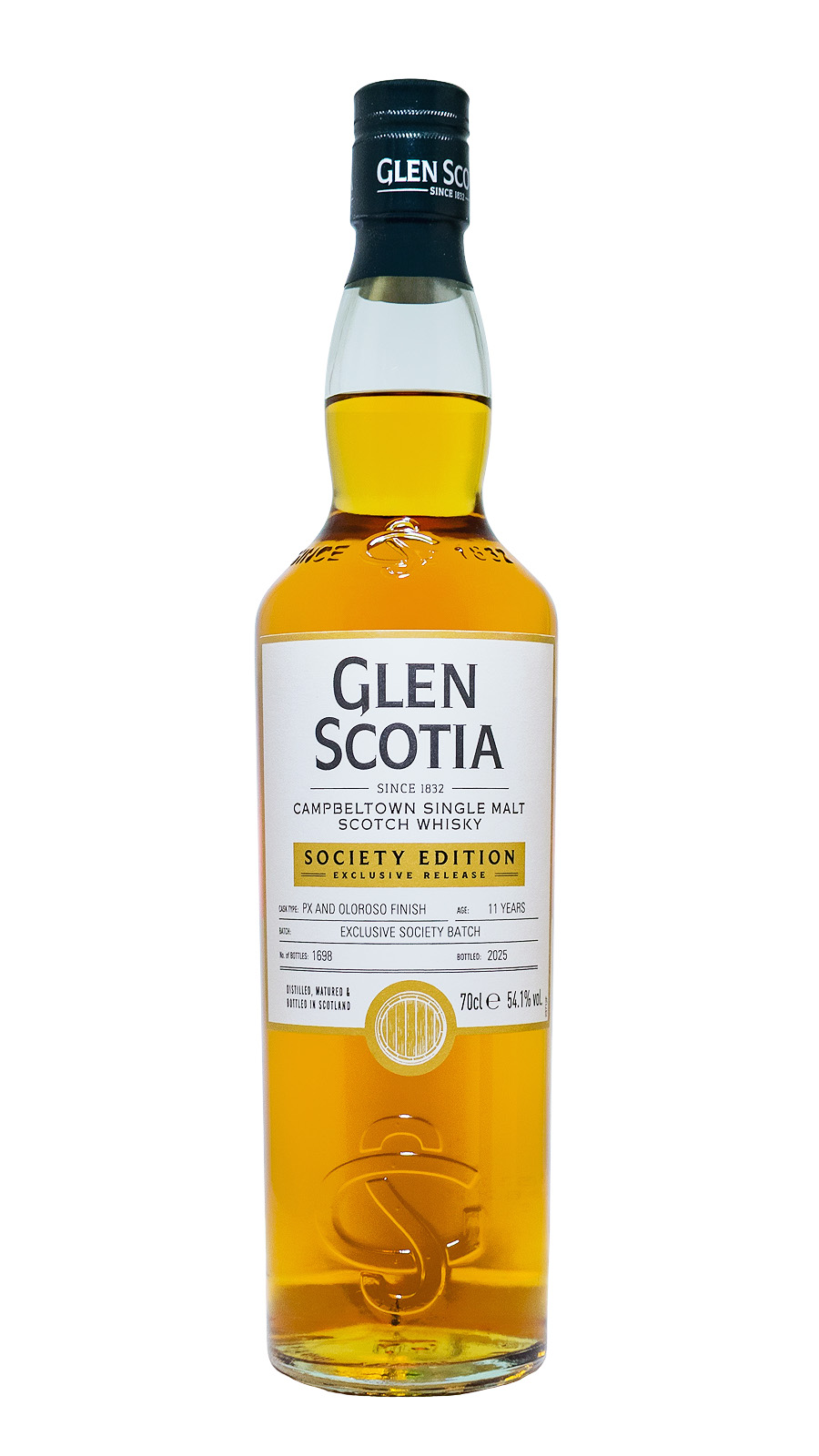 Glen Scotia 11 Jahre Society Edition · PX & Oloroso Finish - 0,7L 54,1% vol