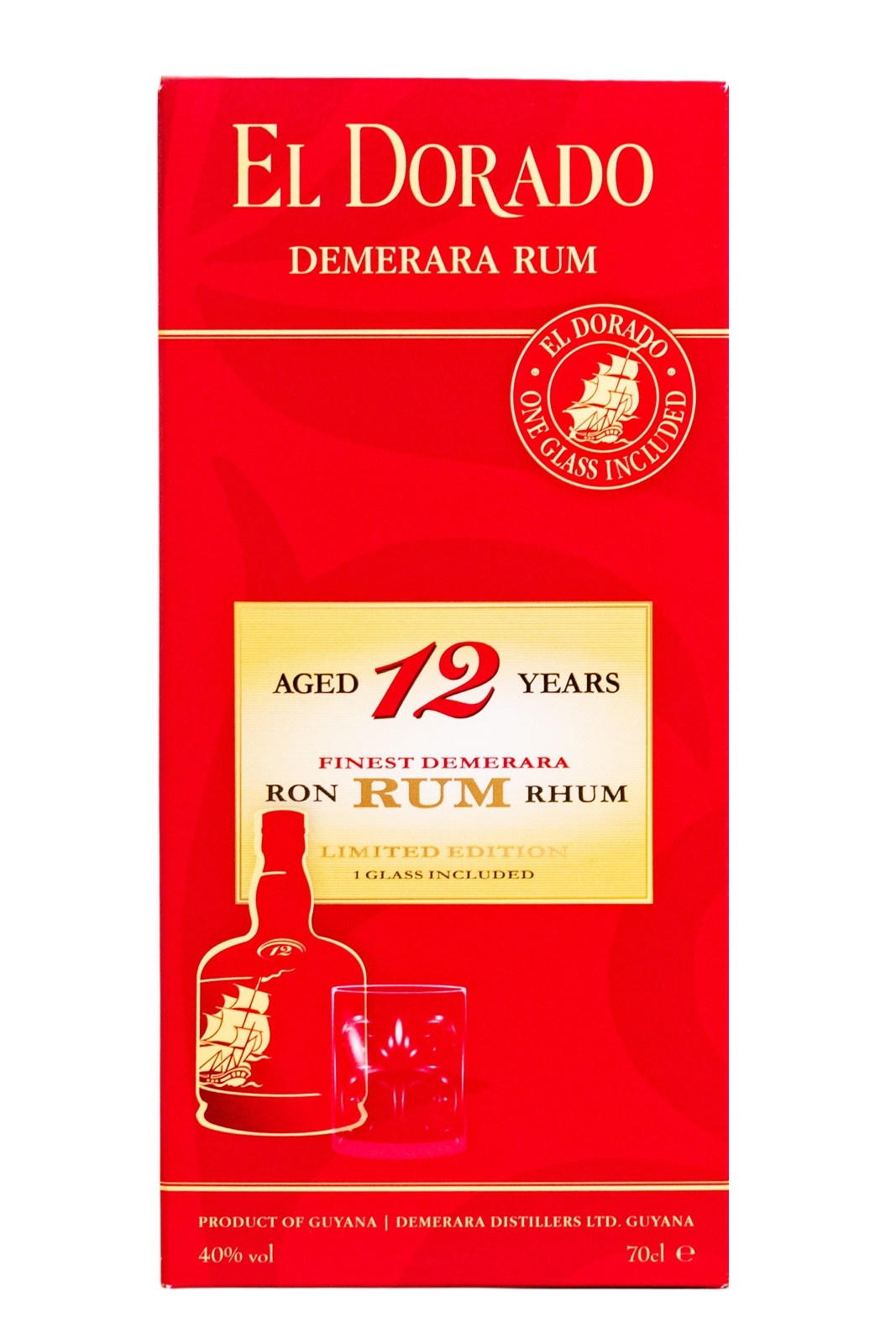 El Dorado Rum 12 Jahre Geschenkset 2022 mit Tumbler - 0,7L 40% vol