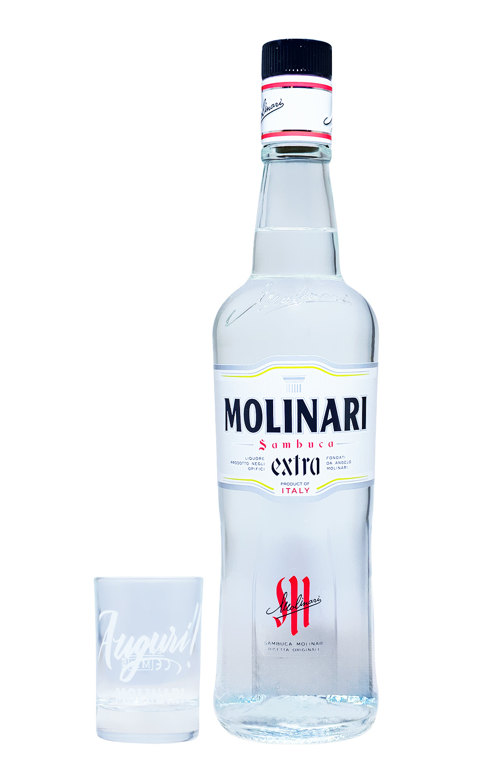 Molinari Sambuca Extra mit Shotglas - 0,7L 40% vol