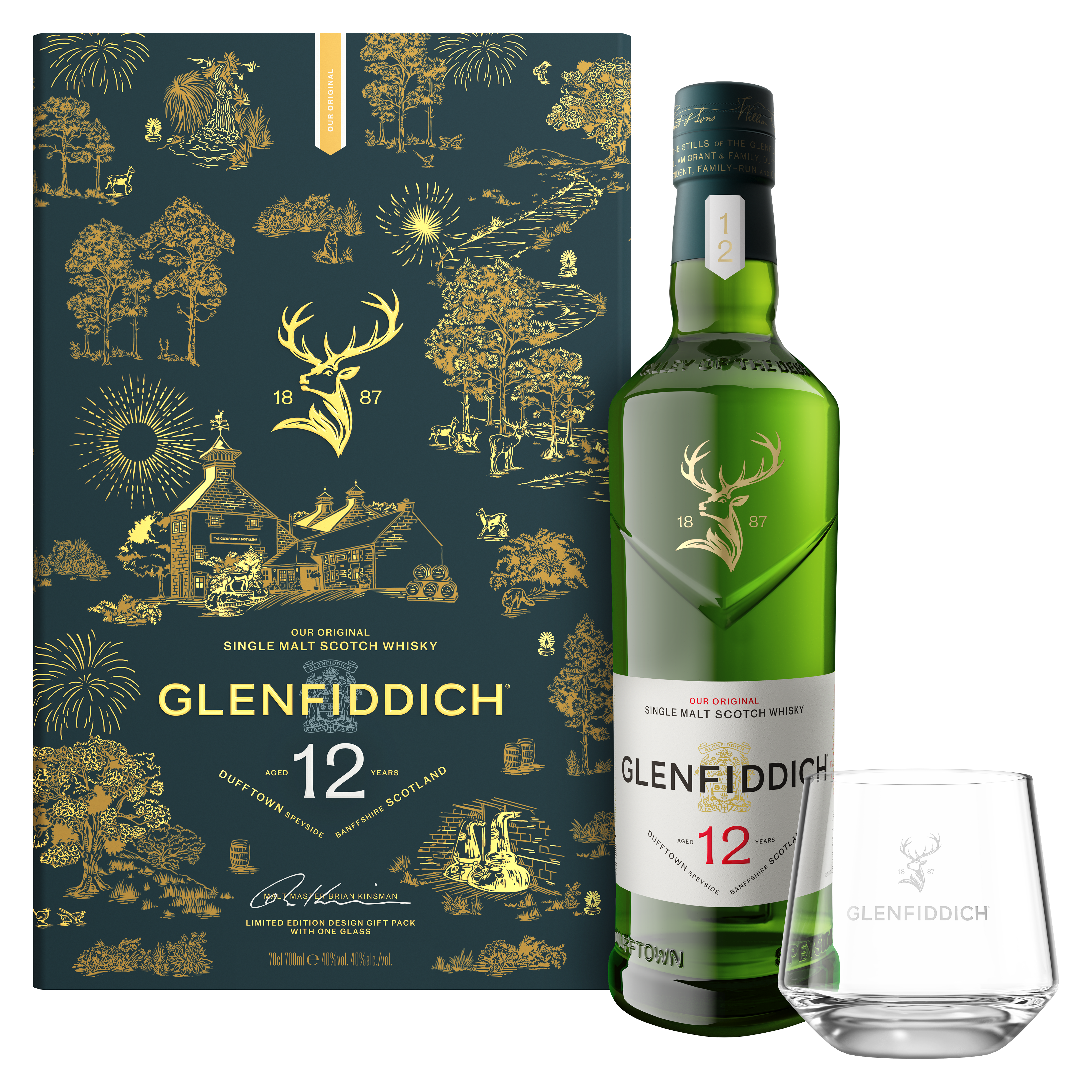 Glenfiddich 12 Jahre inkl. Tumbler - 0,7L 40% vol