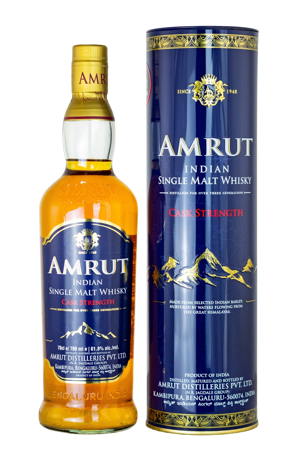 Amrut Cask Strength Indian Single Malt Whisky - 0,7L 61,8% vol Amrut Cask Strength Indian Single Malt Whisky - 0,7L 61,8% vol