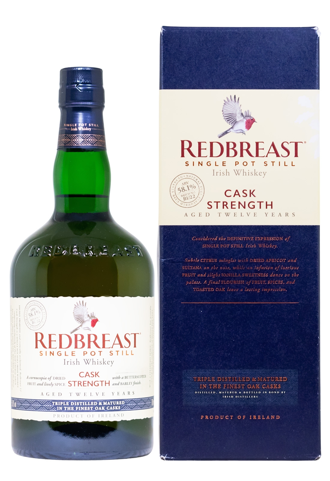 Redbreast 12 Jahre Cask Strength Batch B1-22 - 0,7L 58,1% vol