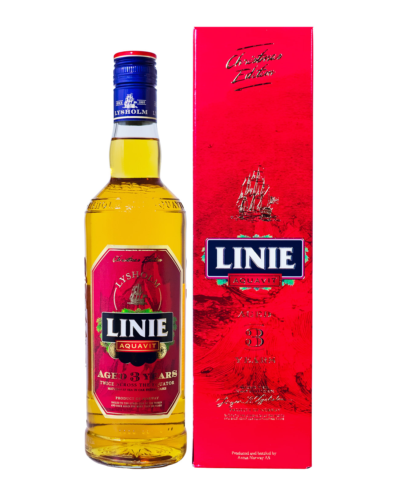 Linie Aquavit Christmas Edition 2025 - 0,7L 41,5% vol