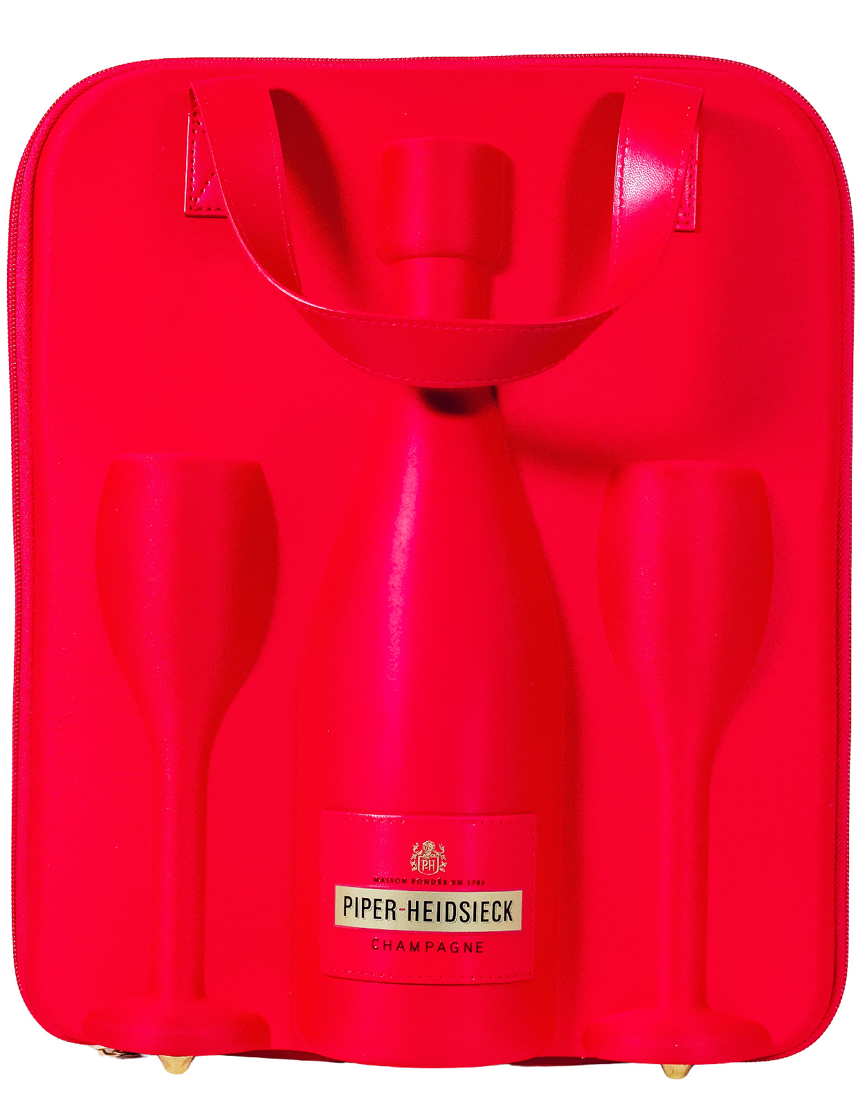 Piper-Heidsieck Champagner Reisetasche mit 2 Gläsern - 0,75L 12% vol