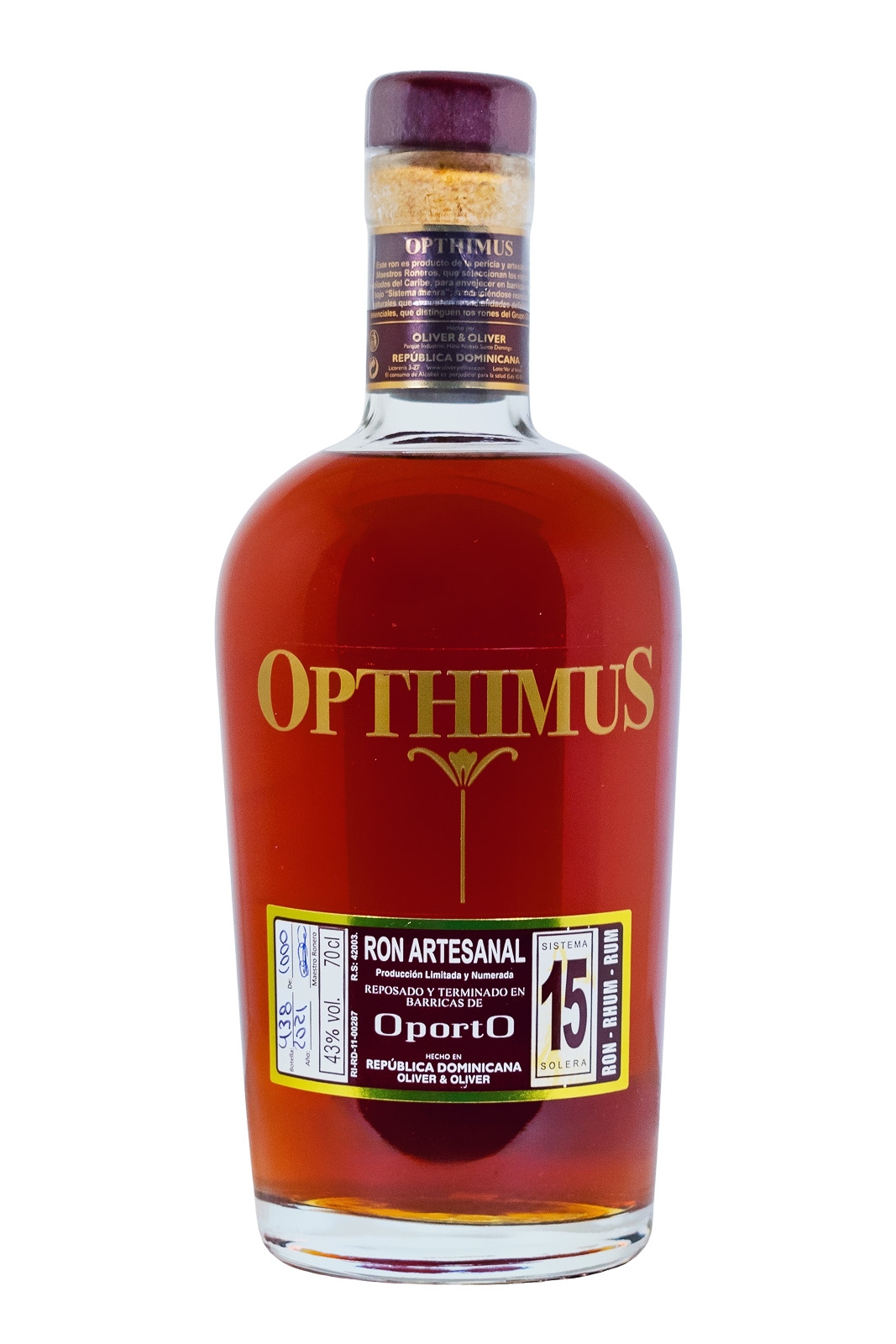 Opthimus 15 Jahre Oporto Premium Rum - 0,7L 43% vol