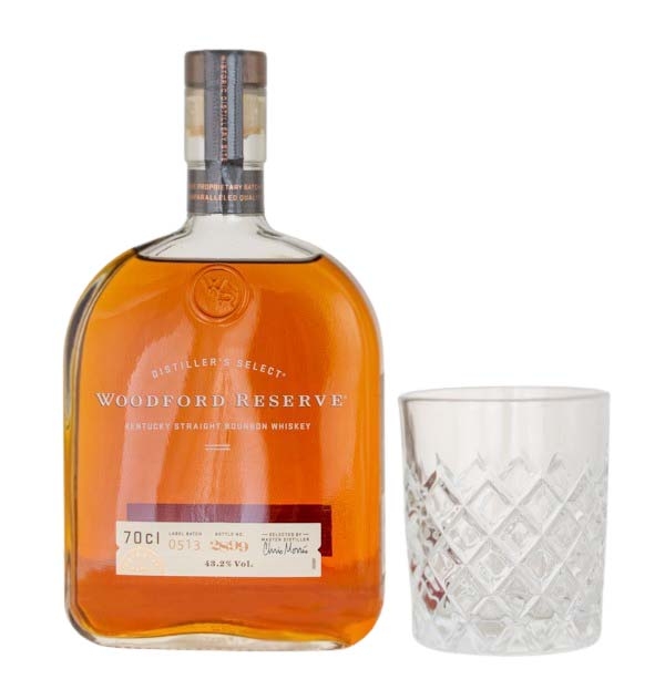 GEPA: 1 x Woodford Reserve Distillers Select 0,7L + Whiskey Glas - 0,7L 43,2% vol