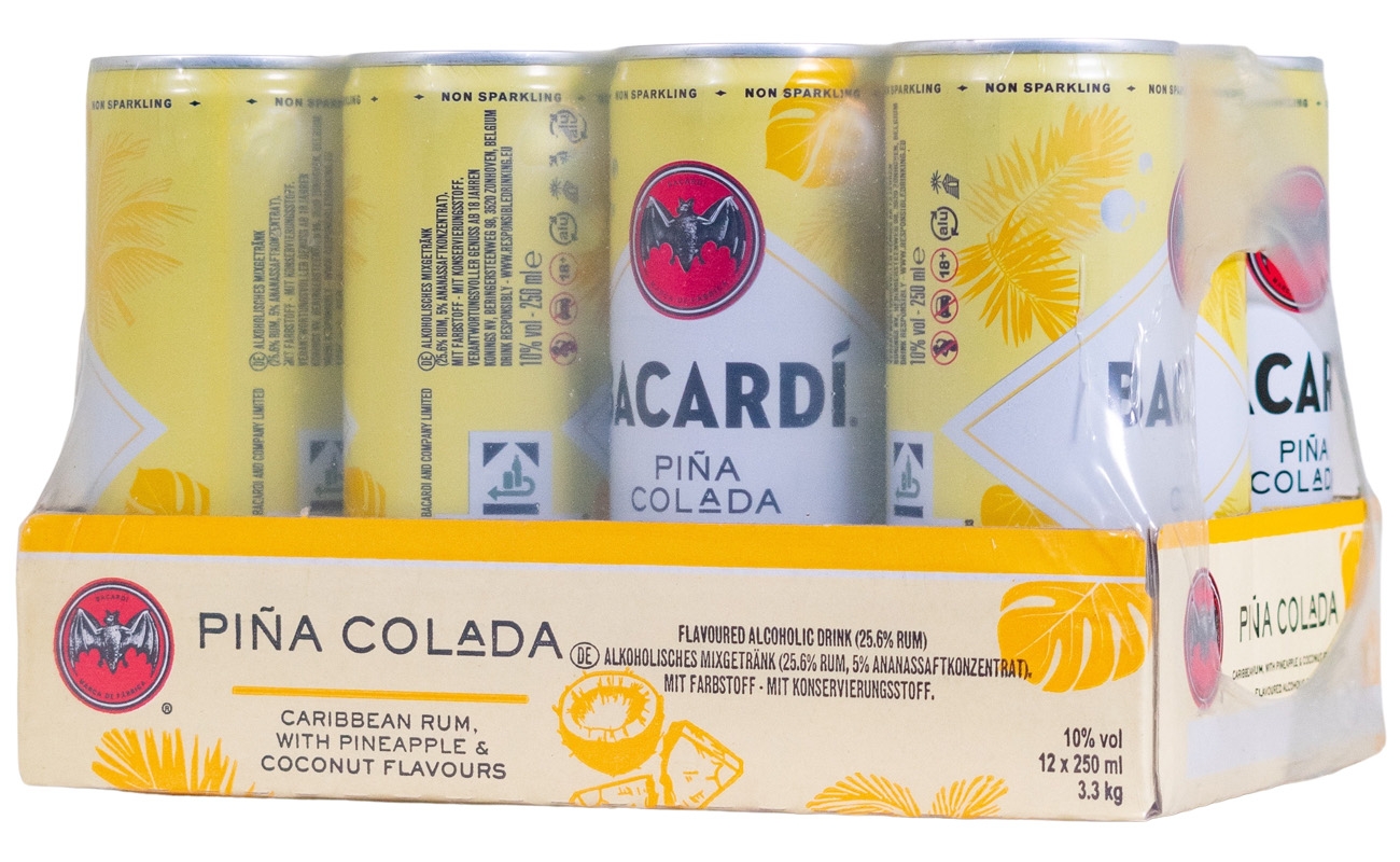 Paket [12 x 0,25L] Bacardi Piña Colada Dose - 3L 10% vol
