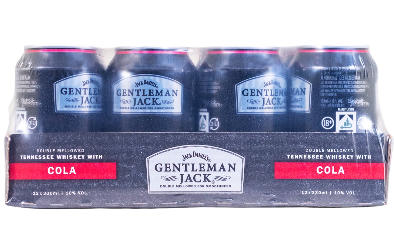Paket [12 x 0,33L] Jack Daniel's Gentleman Jack & Cola Dose - 3,96L 10% vol