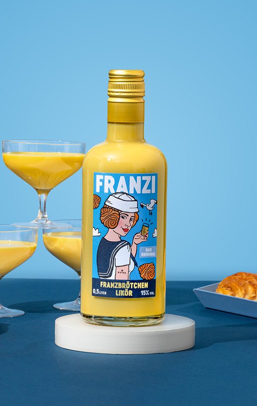 Franzi Franzbroetchenlikoer Flasche