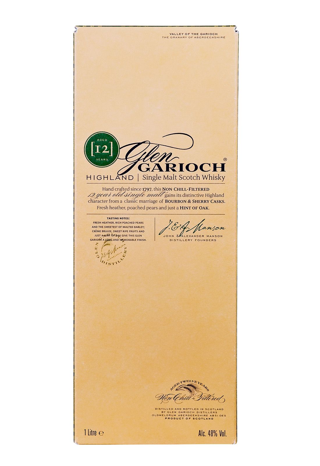Glen Garioch 12 Jahre Single Malt Scotch Whisky - 1 Liter 48% vol