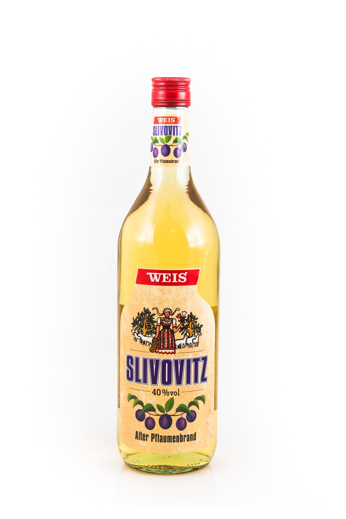 Weis Slivovitz Alter Pflaumenbrand - 1 Liter 40% vol