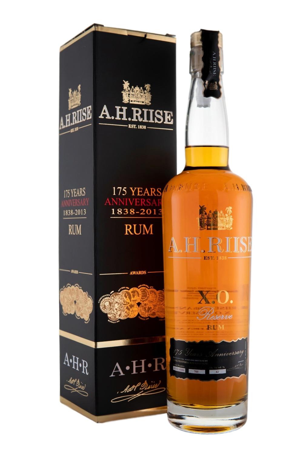 A.H. Riise X.O. 175 Anniversary Reserve Spirituose auf Rum-Basis - 0,7L 42% vol