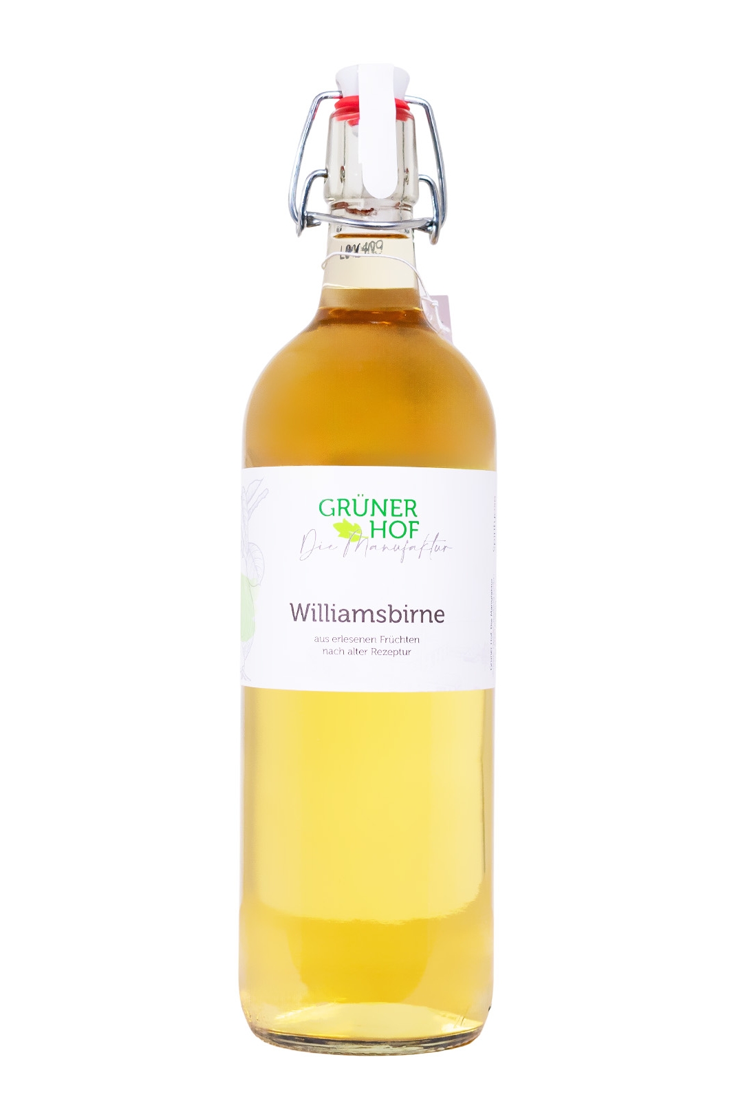 Grüner Hof Williamsbirne - 1 Liter 35% vol Grüner Hof Williamsbirne - 1 Liter 35% vol
