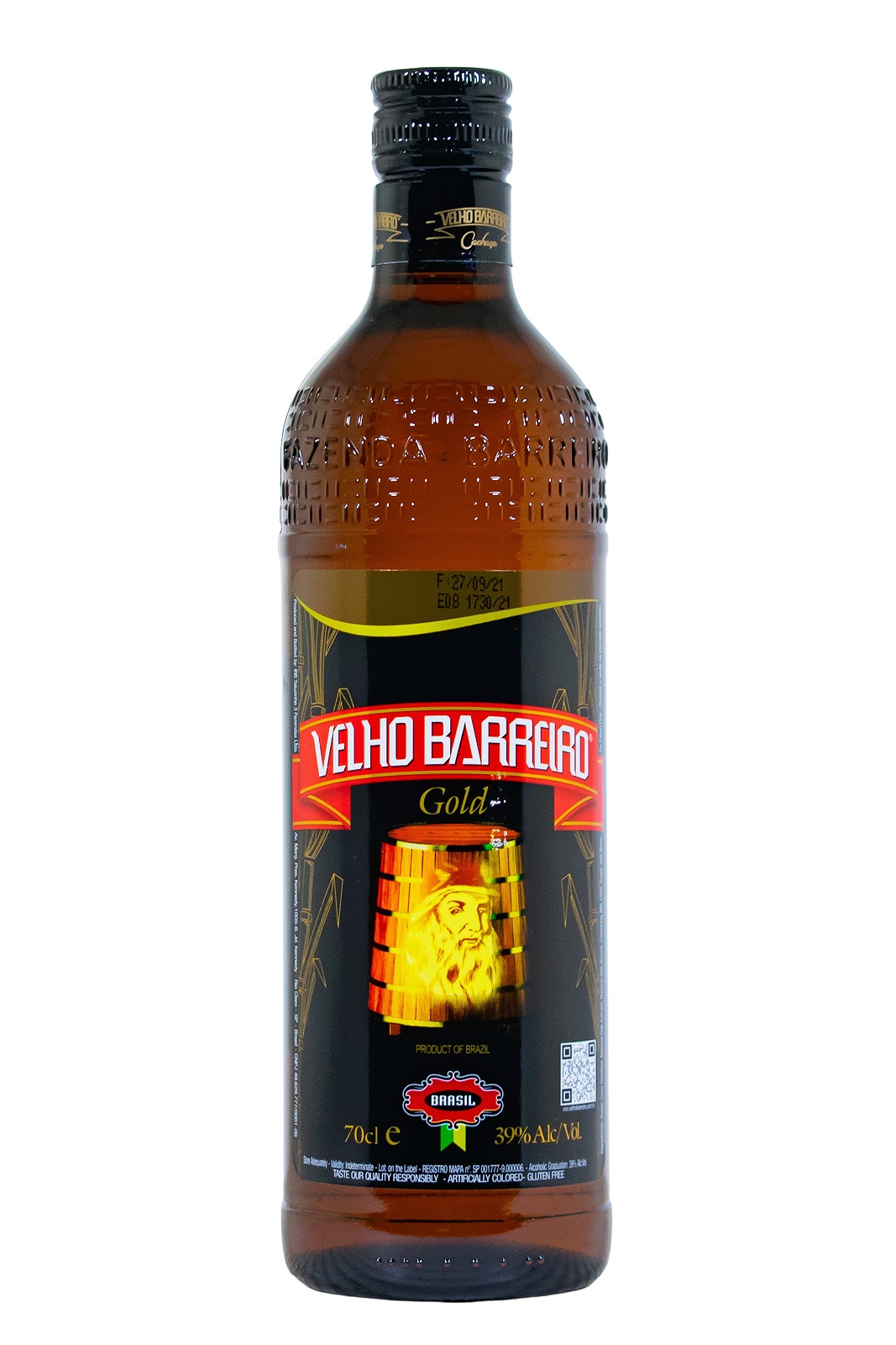 Velho Barreiro Gold Cachaca - 0,7L 39% vol Velho Barreiro Gold Cachaca - 0,7L 39% vol