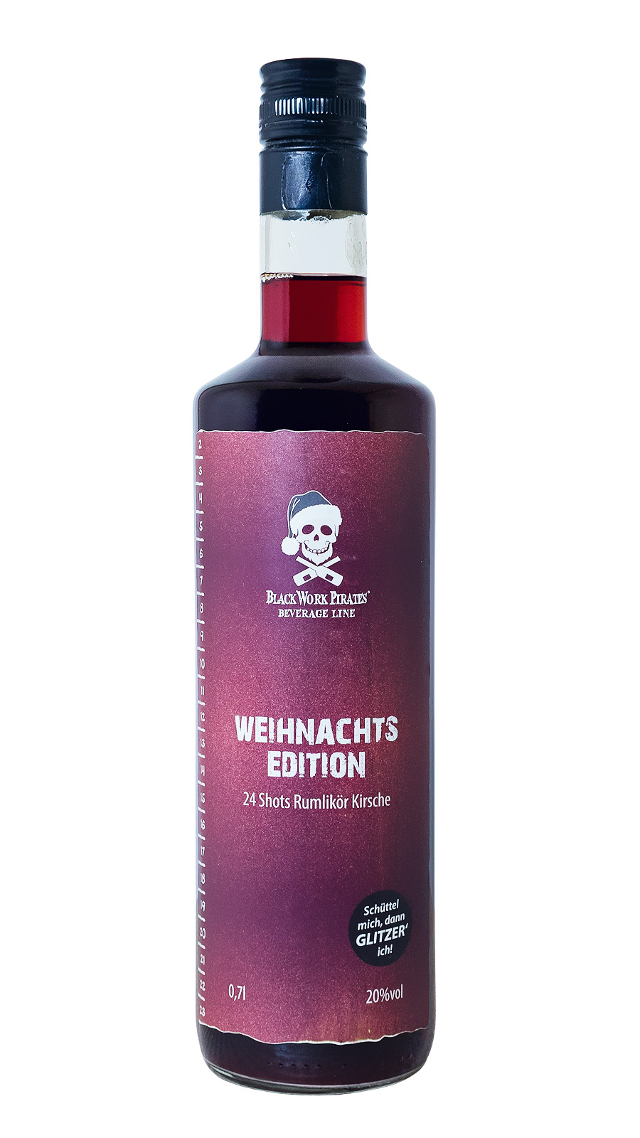 Black Work Pirates Friesen Blut Kirsch-Rumlikör Weihnachtsedition - 0,7L 20% vol
