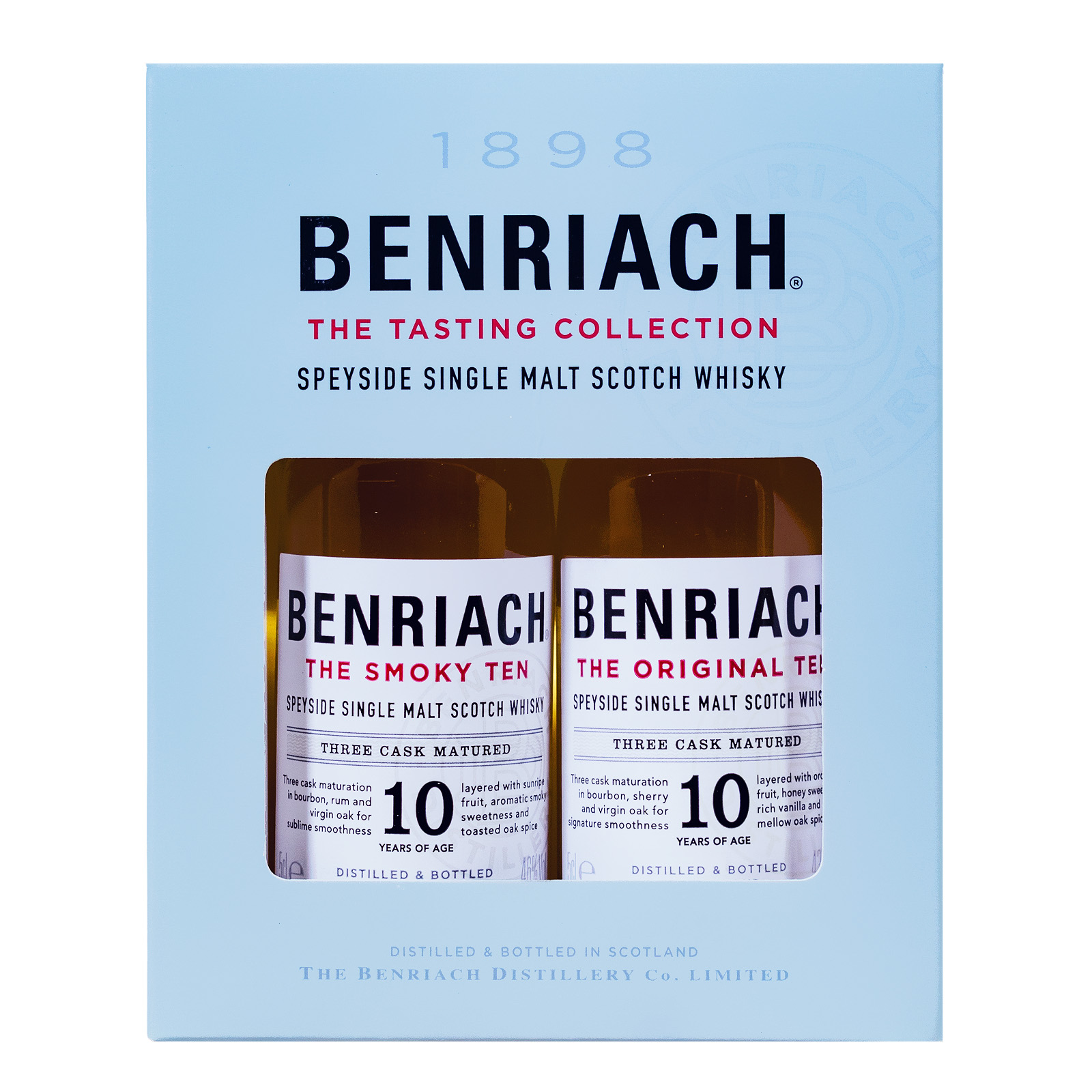 Paket [2 x 0,05L] BenRiach 10 & BenRiach Smoky 10 - 0,1L 44,5% vol