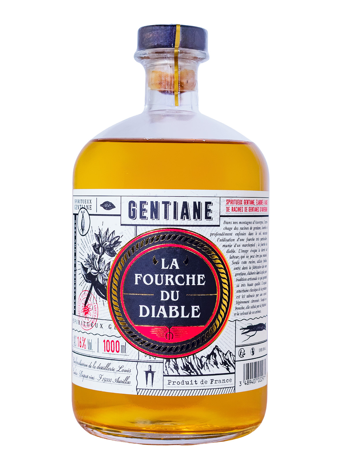 Louis Couderc Gentiane La Fourche du Diable - 1 Liter 16% vol