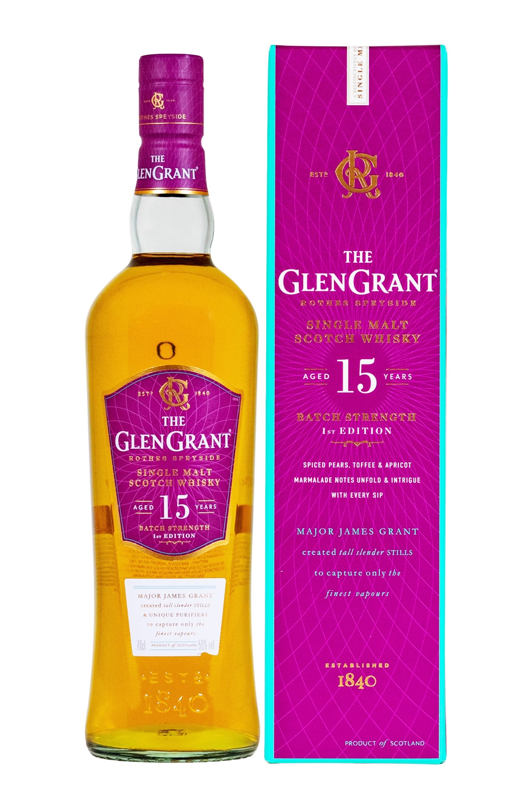 Glen Grant 15Y Single Malt Whisky - 0,7L 50% vol Glen Grant 15Y Single Malt Whisky - 0,7L 50% vol