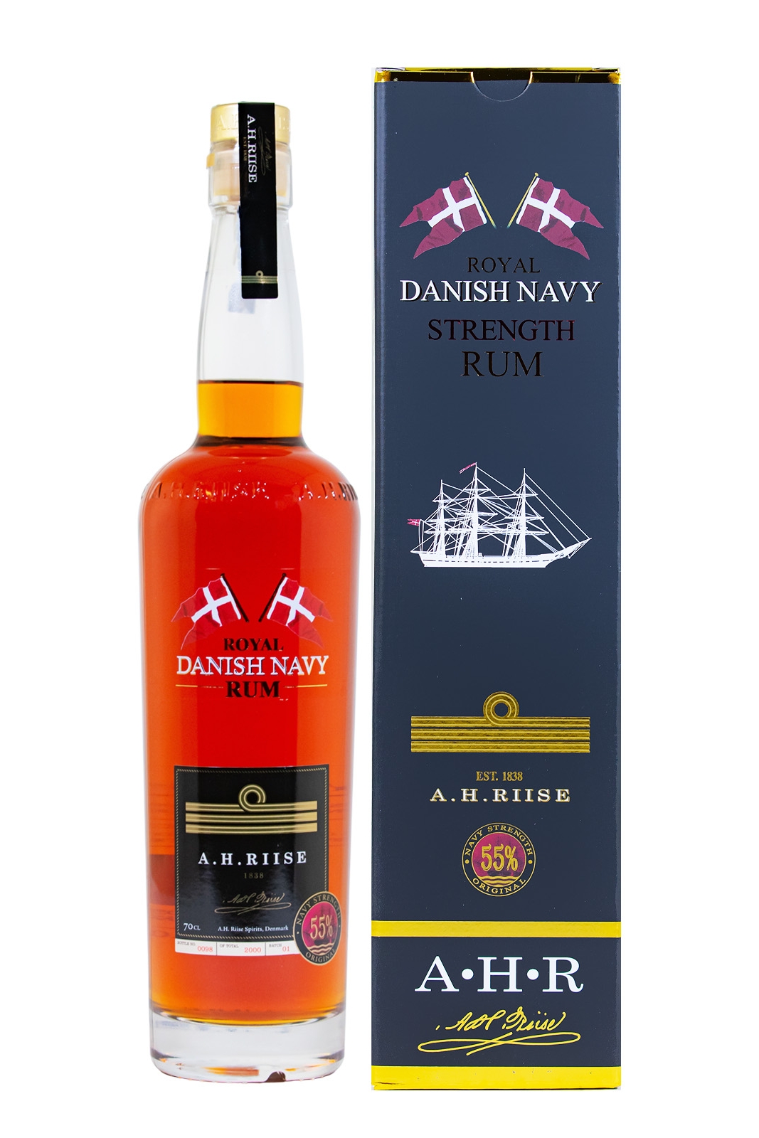 A.H. Riise Danish Navy Strength Spirituose auf Rum-Basis - 0,7L 55% vol
