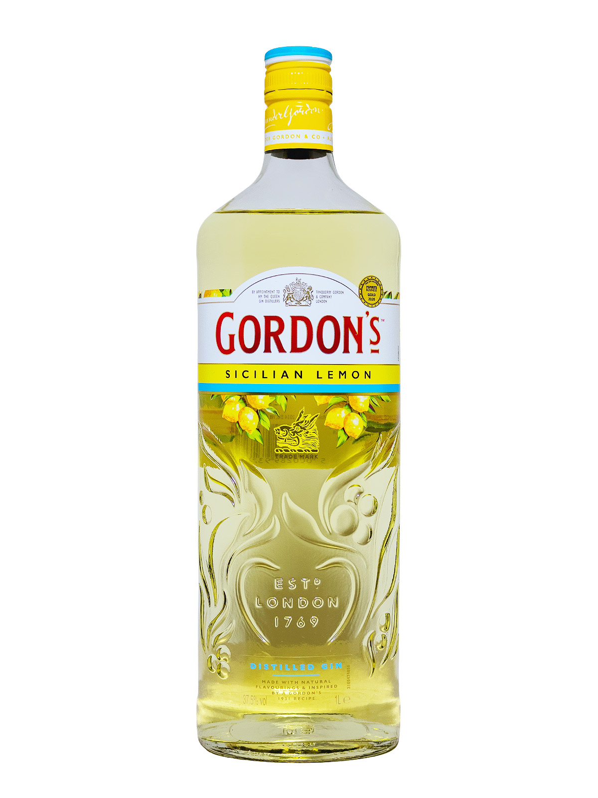 Gordon's Sicilian Lemon Distilled Gin - 1 Liter 37,5% vol
