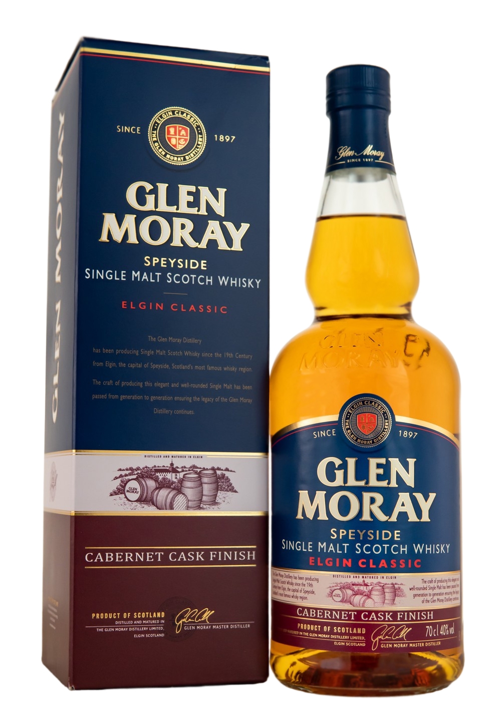 Glen Moray Single Malt Cabernet Sauvignon Cask Finish - 0,7L 40% vol Glen Moray Single Malt Cabernet Sauvignon Cask Finish - 0,7L 40% vol