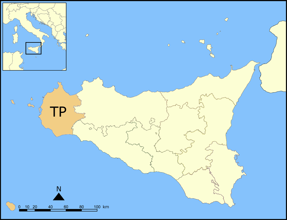 Marsala-karte Trapani