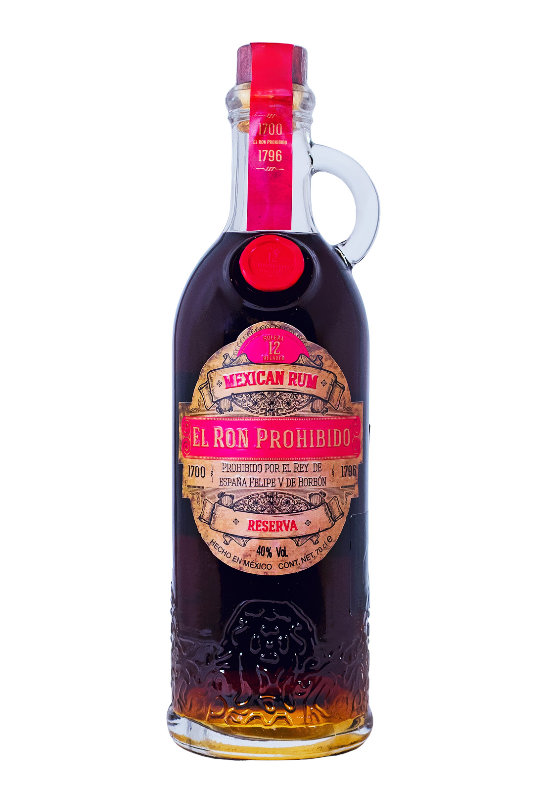 Ron Prohibido 12 Jahre Solera Rum Geschenkbox mit Longdrinkglas - 0,7L 40% vol