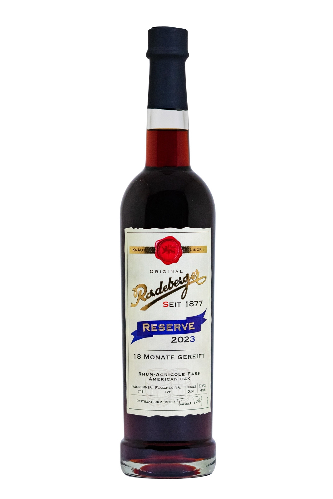 Radeberger Reserve Kräuterlikör Jahrgang 2023 - 0,5L 40,5% vol